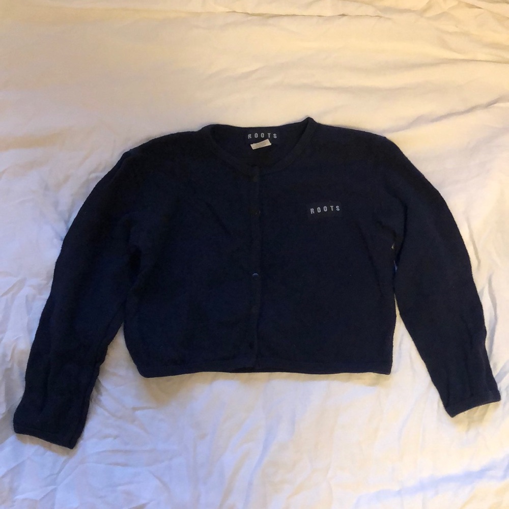 Roots Navy Blue sweatshirt.